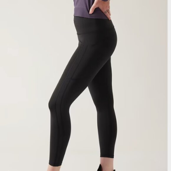 ATHLETA NWOT Ultimate Stash High Rise 7/8 Legging in orange - Picture 3 of 3